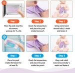 Hilph Baby Colic, Gas and Upset Stomach Relief, Heated Warmer Tummy Wrap with 2 Gel Packs for Newborns and Infants, Baby Heating Pad Swaddling Belt Natural Relief (Purple Dinosaur) - Image 6